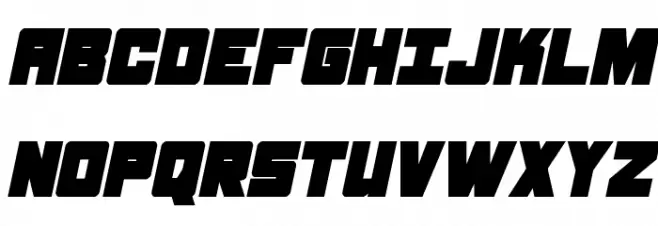 Samurai Terrapin Condensed Italic Schriftart Groß