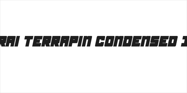 Samurai Terrapin Condensed Italic Logo