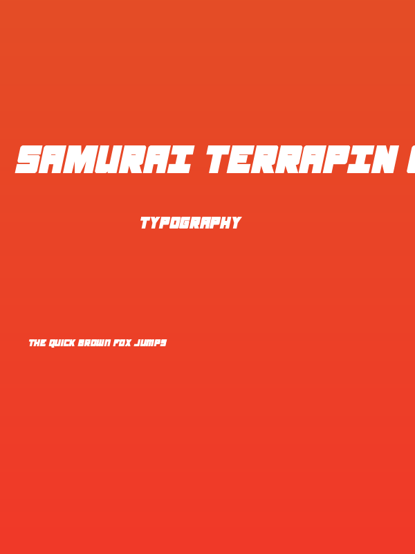 Samurai Terrapin Condensed Italic Poster
