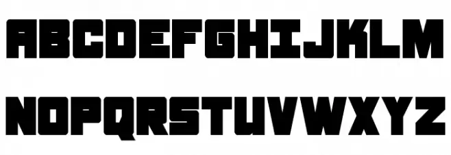 Samurai Terrapin Condensed خط أحرف كبيرة