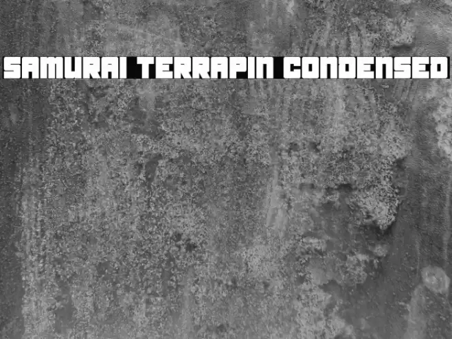 Samurai Terrapin Condensed Font examples
