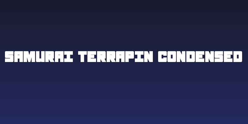 Samurai Terrapin Condensed Social Header