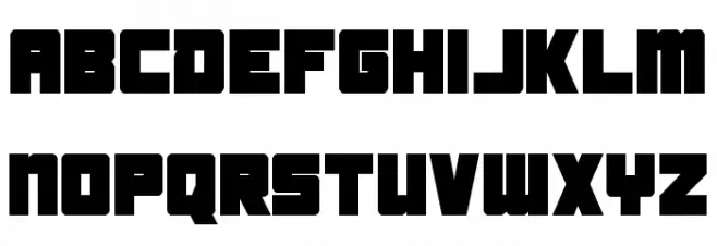 Samurai Terrapin Condensed 字体 小写