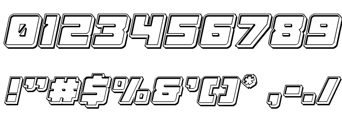 Samurai Terrapin Engraved Italic Font OTHER CHARS