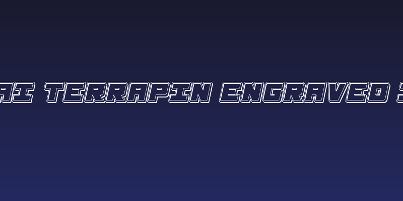 Samurai Terrapin Engraved Italic Social Header