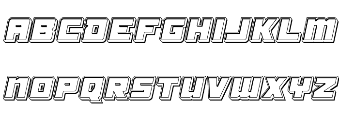 Samurai Terrapin Engraved Italic Font LOWERCASE
