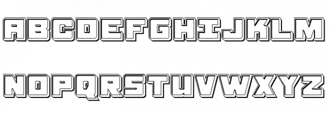 Samurai Terrapin Engraved Font Litere mari