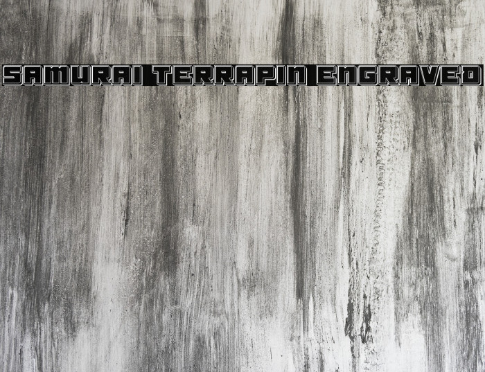 Samurai Terrapin Engraved Font examples