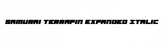 Samurai Terrapin Expanded Italic  Frei Schriftart Herunterladen