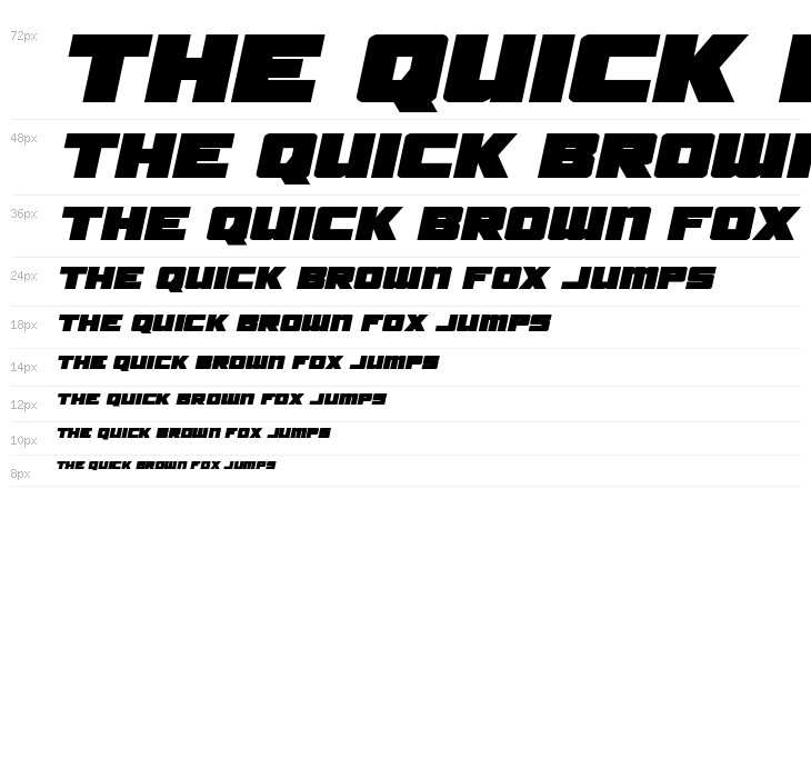 Samurai Terrapin Expanded Italic Waterfall