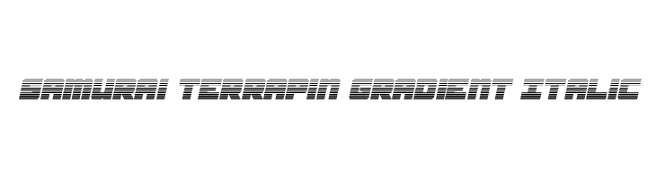 Samurai Terrapin Gradient Italic Schriftart