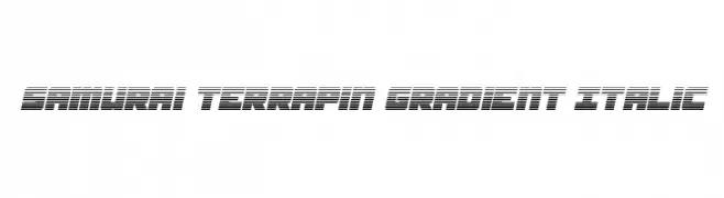 Samurai Terrapin Gradient Italic  フリーフォントのダウンロード