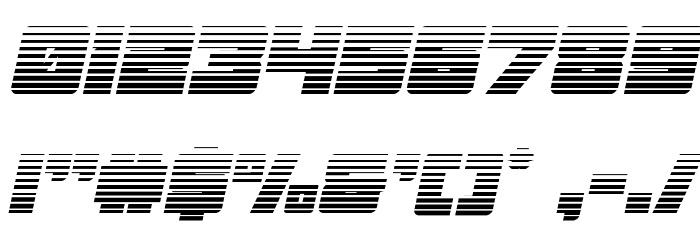 Samurai Terrapin Gradient Italic Font OTHER CHARS