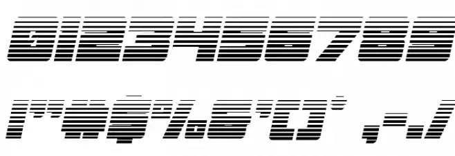 Samurai Terrapin Gradient Italic Font OTHER CHARS