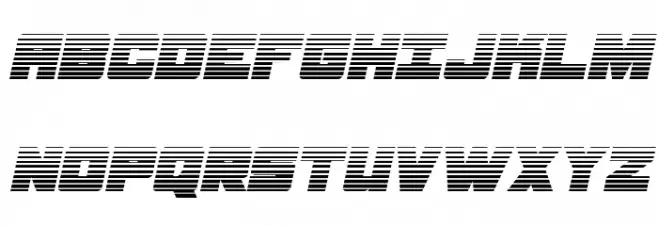Samurai Terrapin Gradient Italic Font UPPERCASE