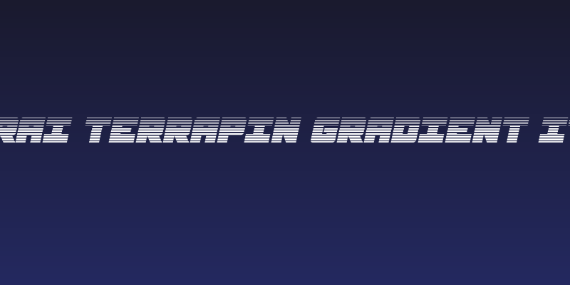 Samurai Terrapin Gradient Italic Social Header