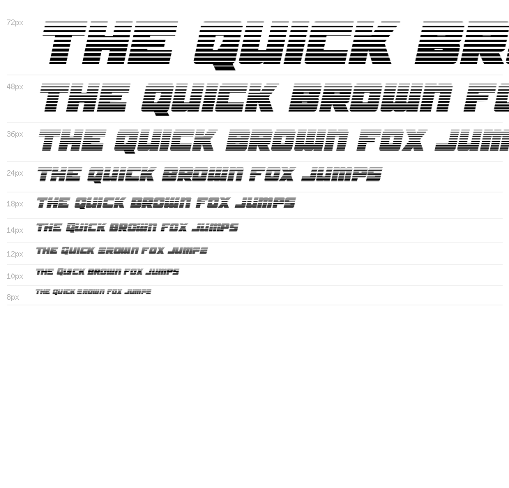 Samurai Terrapin Gradient Italic Waterfall