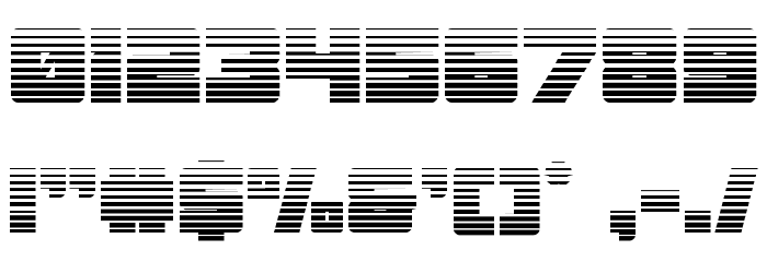 Samurai Terrapin Gradient Font OTHER CHARS