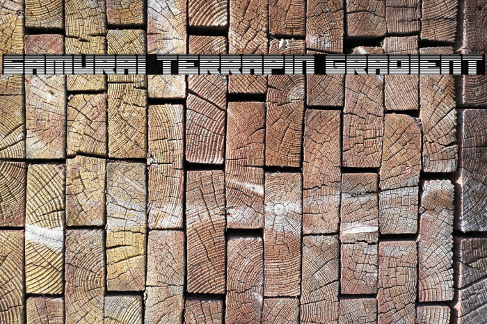 Samurai Terrapin Gradient Font examples
