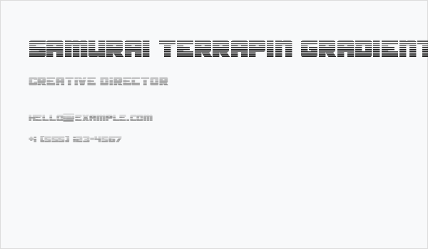Samurai Terrapin Gradient Business Card