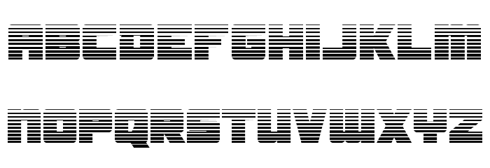 Samurai Terrapin Gradient Font LOWERCASE