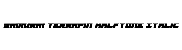Samurai Terrapin Halftone Italic Font