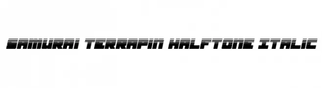 Samurai Terrapin Halftone Italic  Free Fonts Download