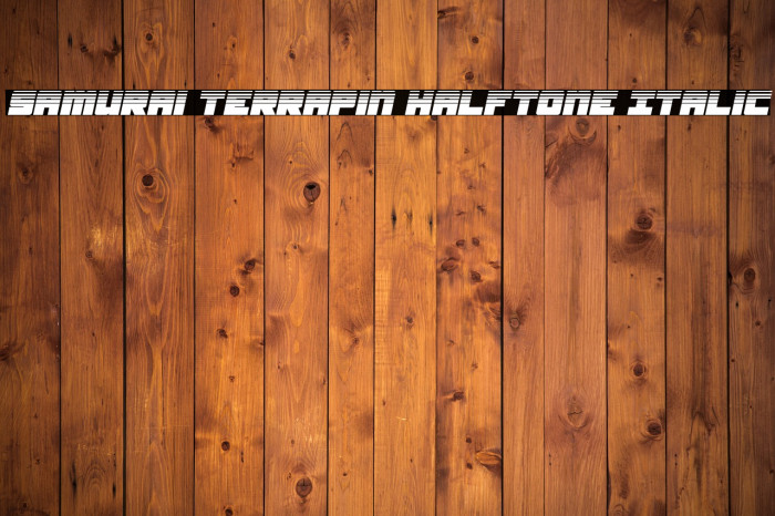 Samurai Terrapin Halftone Italic Font examples