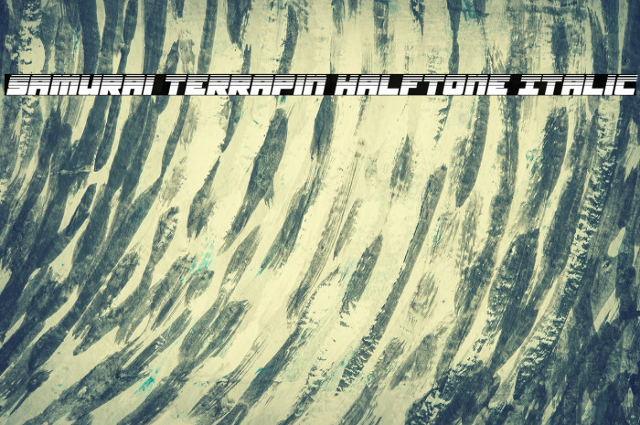 Samurai Terrapin Halftone Italic Font examples