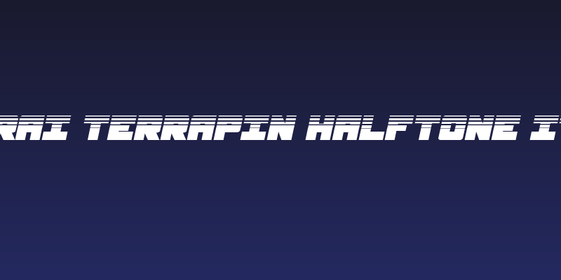 Samurai Terrapin Halftone Italic Social Header