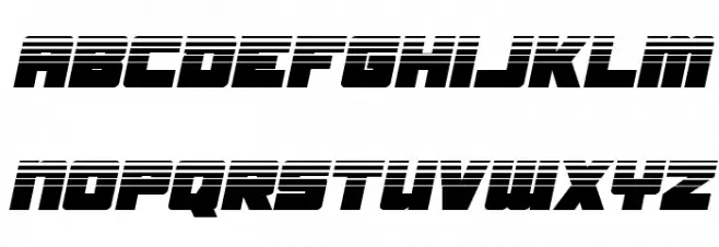 Samurai Terrapin Halftone Italic フォント 小文字