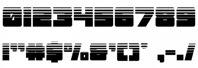 Samurai Terrapin Halftone Font OTHER CHARS