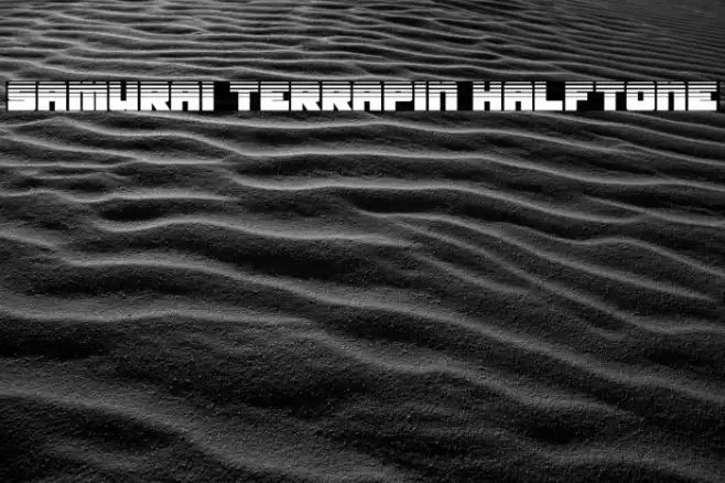 Samurai Terrapin Halftone Font examples