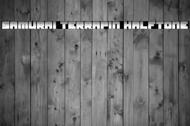 Samurai Terrapin Halftone Font examples