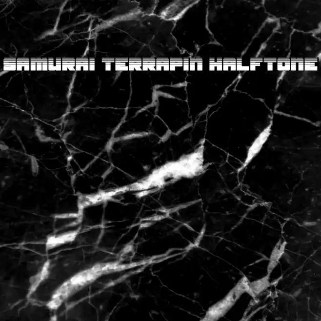 Samurai Terrapin Halftone Font examples