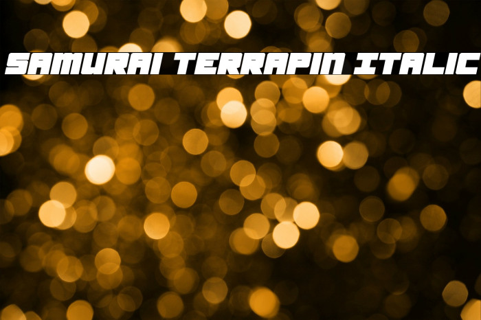 Samurai Terrapin Italic Font examples