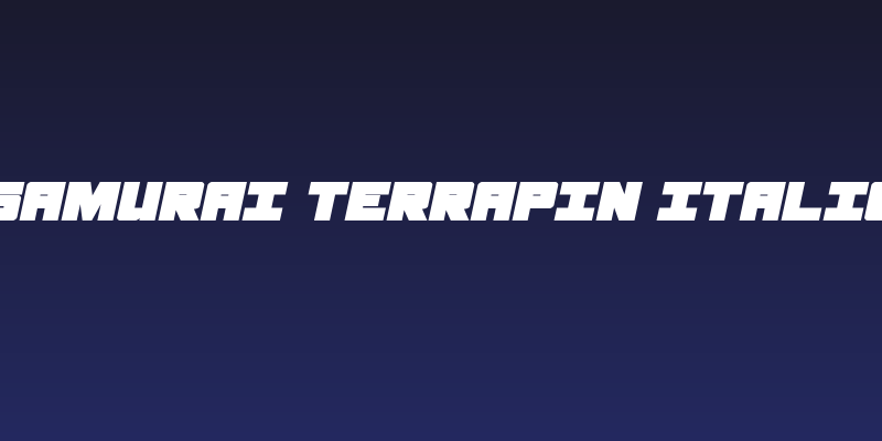 Samurai Terrapin Italic Social Header