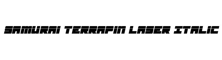 Samurai Terrapin Laser Italic Schriftart
