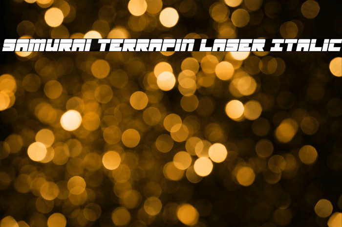 Samurai Terrapin Laser Italic Font examples