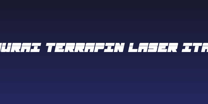 Samurai Terrapin Laser Italic Social Header