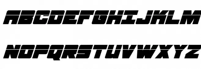 Samurai Terrapin Laser Super-Italic Schriftart Groß