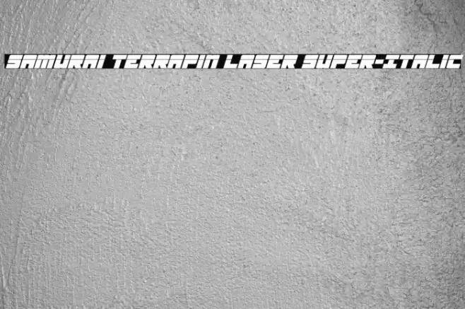 Samurai Terrapin Laser Super-Italic Font examples