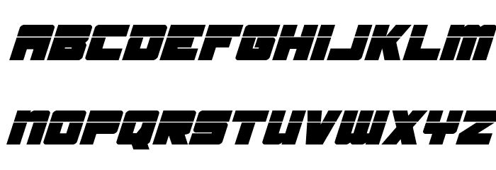 Samurai Terrapin Laser Super-Italic Schriftart Kleinbuchstaben