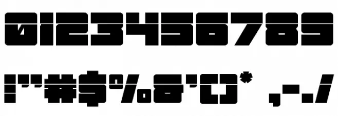 Samurai Terrapin Laser Font OTHER CHARS
