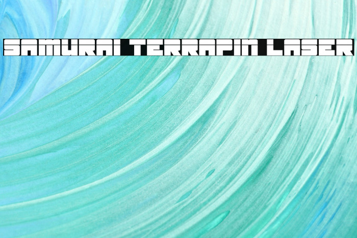 Samurai Terrapin Laser Schriftart examples