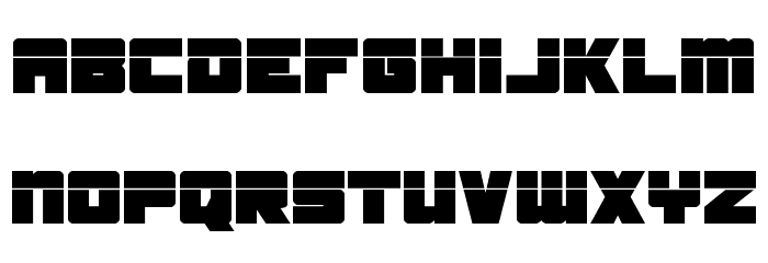 Samurai Terrapin Laser Schriftart Kleinbuchstaben