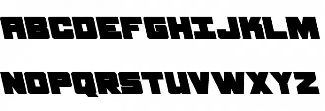 Samurai Terrapin Leftalic Schriftart Groß