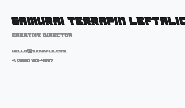 Samurai Terrapin Leftalic Business Card