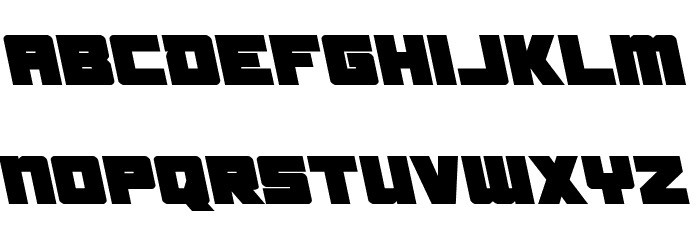 Samurai Terrapin Leftalic Schriftart Kleinbuchstaben