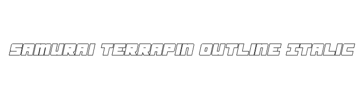 Samurai Terrapin Outline Italic Schriftart